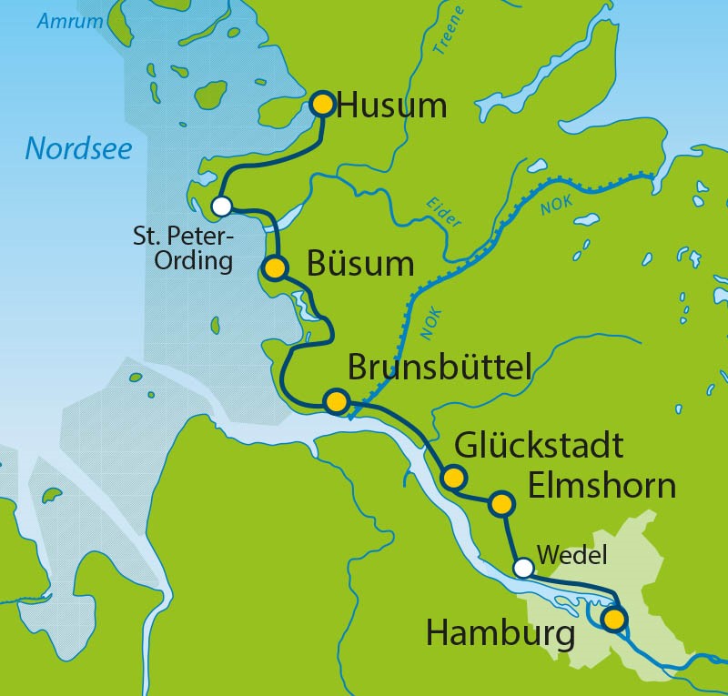 Nordseeradweg von Hamburg bis Husum - 5 Übernachtungen buchen