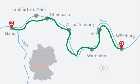Main Radweg Von Wurzburg Nach Mainz 6 Ubernachtungen Buchen