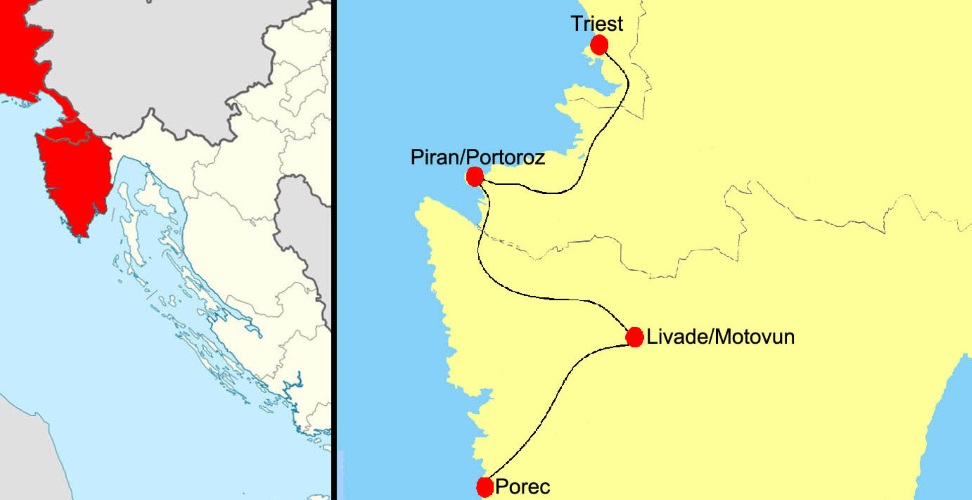 IstrienRadreise von Trieste bis Porec ParenzanaRadweg