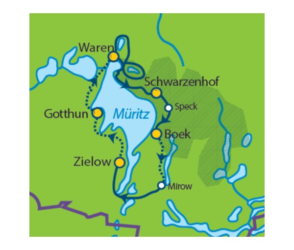 Müritz Nationalpark WanderRundtour ab Waren 7 Übernachtungen buchen