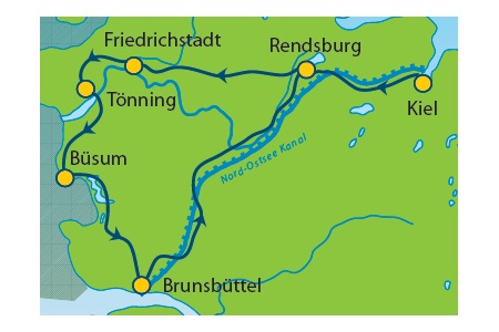 Nord-Ostsee-Kanal-Rad-Rundtour ab Kiel 7 Übernachtungen buchen