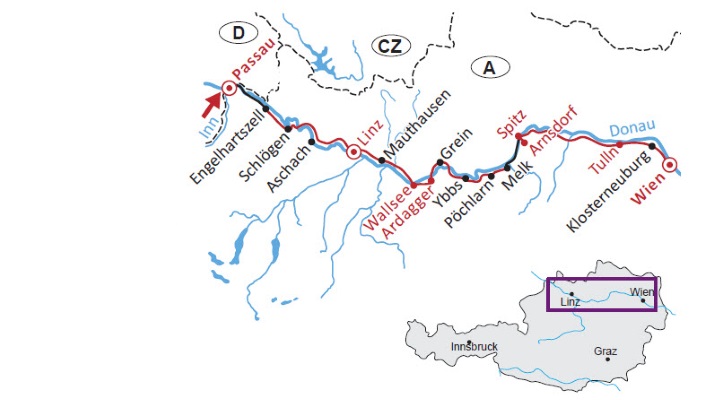 Donauradweg von Passau bis Wien 6 Übernachtungen inkl. Bahnanreise buchen