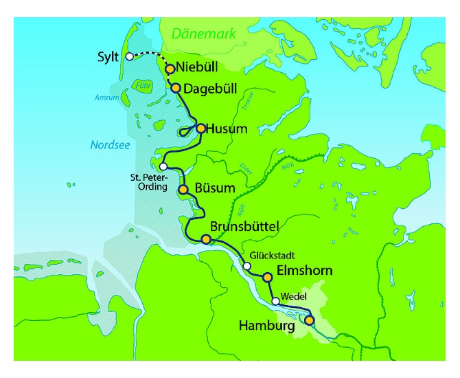 Nordseeradweg von Hamburg bis Sylt 6 Übernachtungen buchen